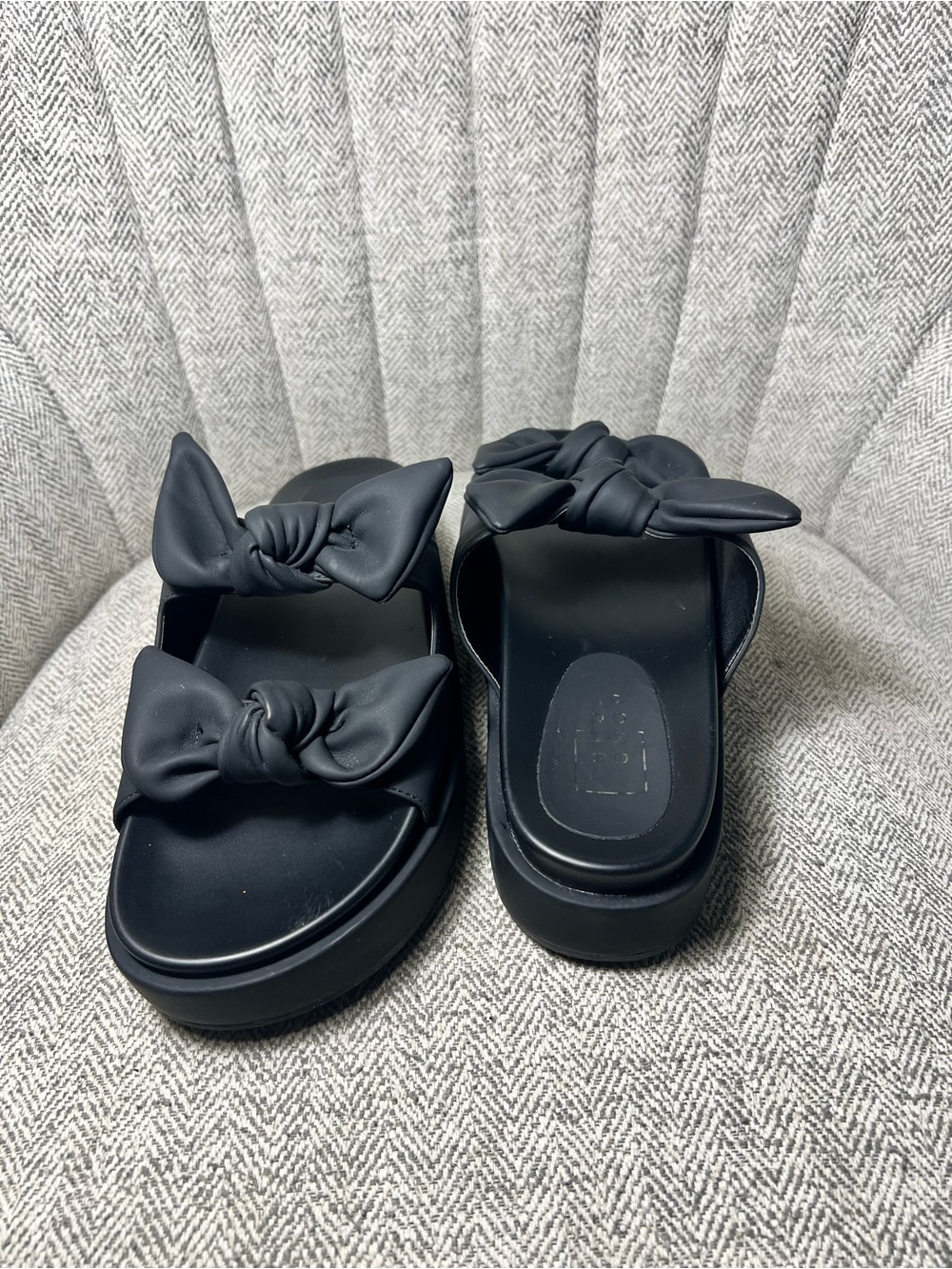 SHUSHOP KIKI Bow Flatform Slide Sandal size 10